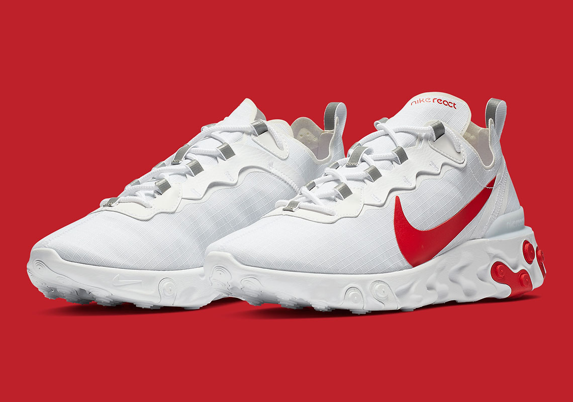 Nike React Element 55 Bq6167 102 Red White 5