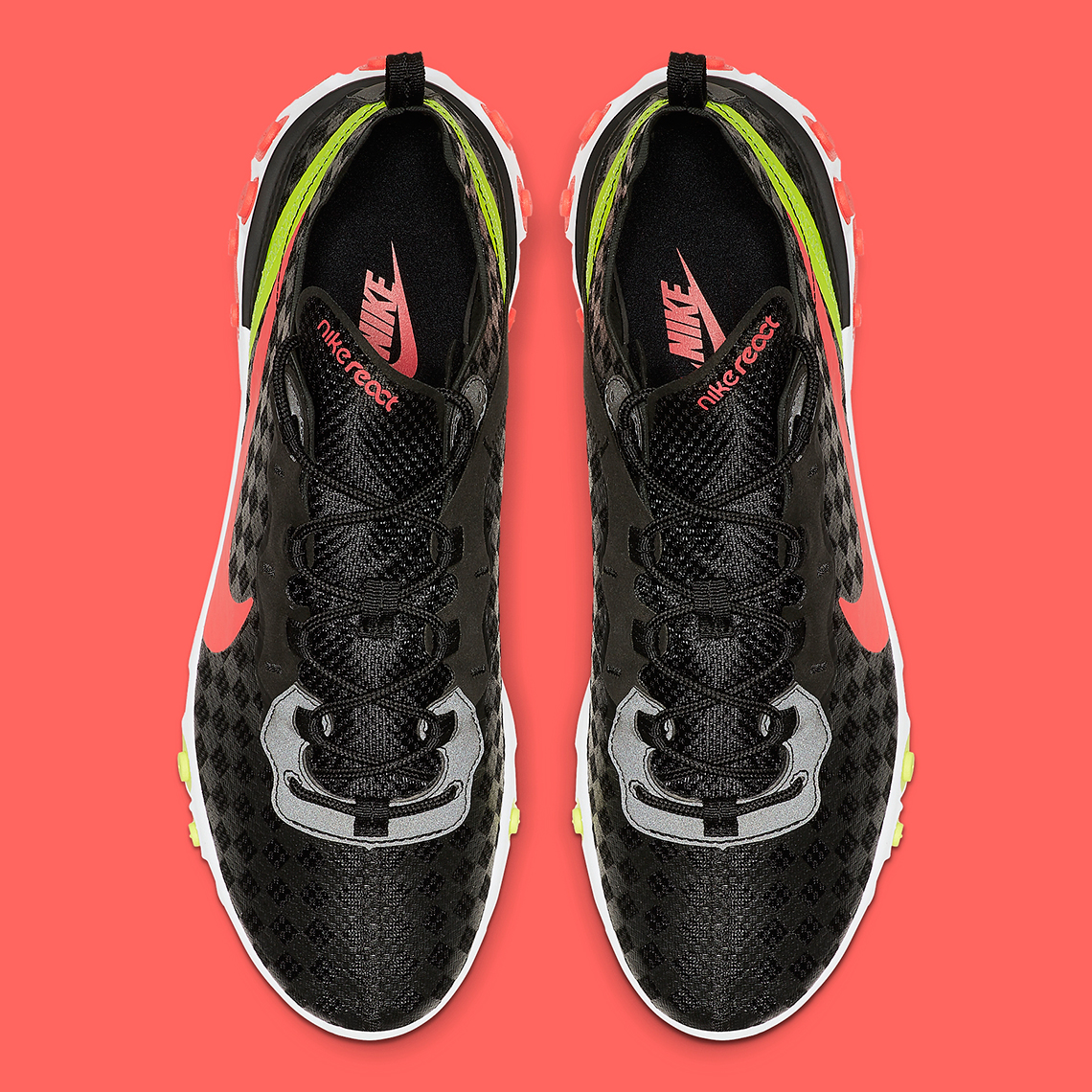 Nike React Element 55 Black Crimson Volt Cj0782 001 2