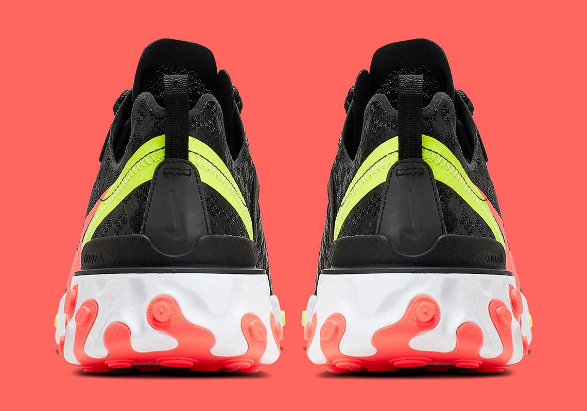 Nike React Element 55 Black Crimson Volt Cj0782 001 5