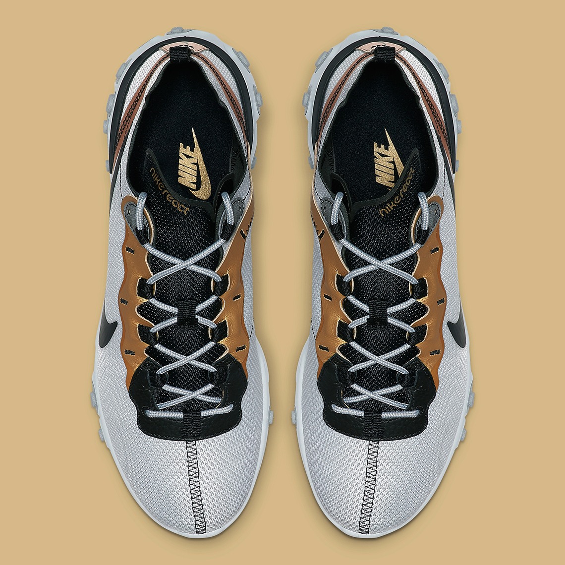 Nike React Element 55 Silver Gold Bronze Cd7627 001 4