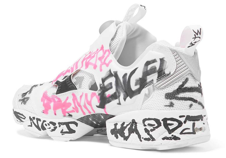 Vetements Reebok Instapump Fury White Black Pink 3