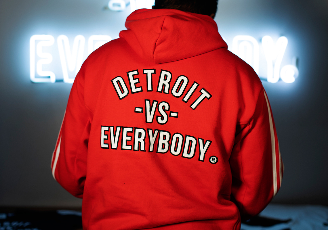 Adidas Detroit Vs Everybody Hoodie Red 1