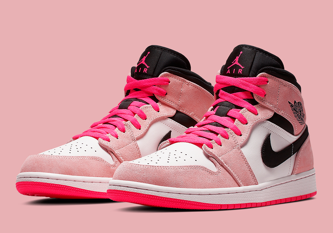 The Air Jordan 1 Mid "Hyper Pink" Is Available