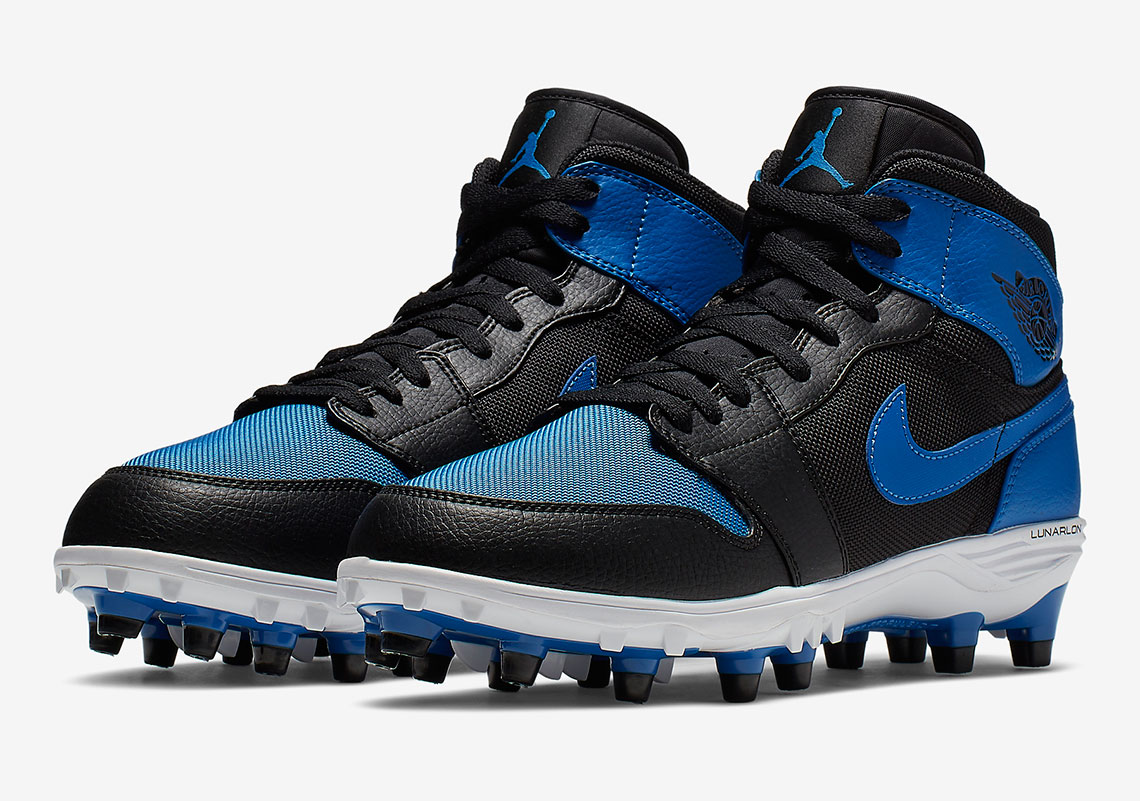 Air Jordan 1 Mid Td Football Cleats Royal 2