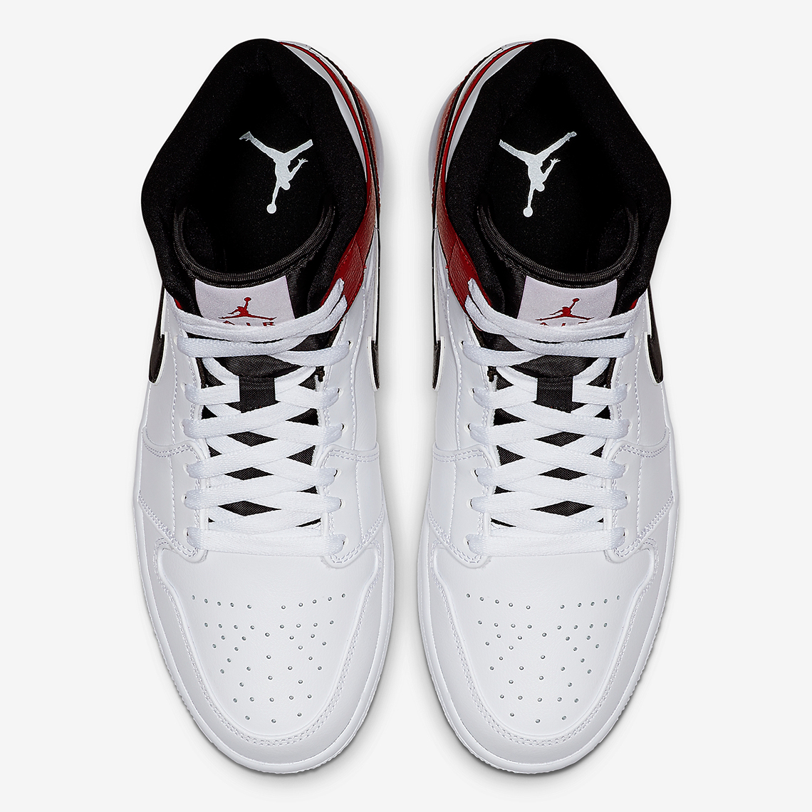 Air Jordan 1 Mid White Red Black 554724 116 5