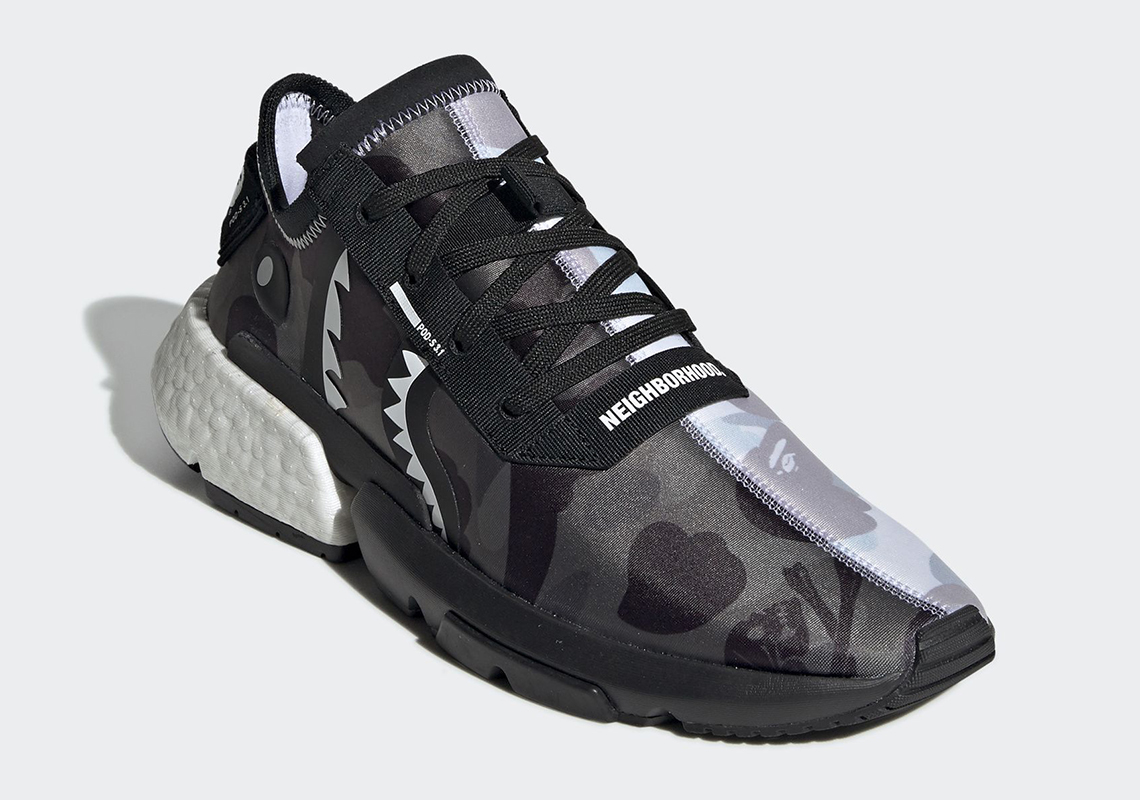 Bape Neighborhood Adidas Pod S3.1 Black White Grey Ee9431 5