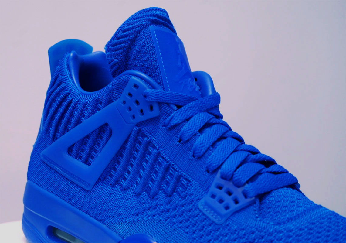 Flyknit Jordan 4 Retro Blue 2