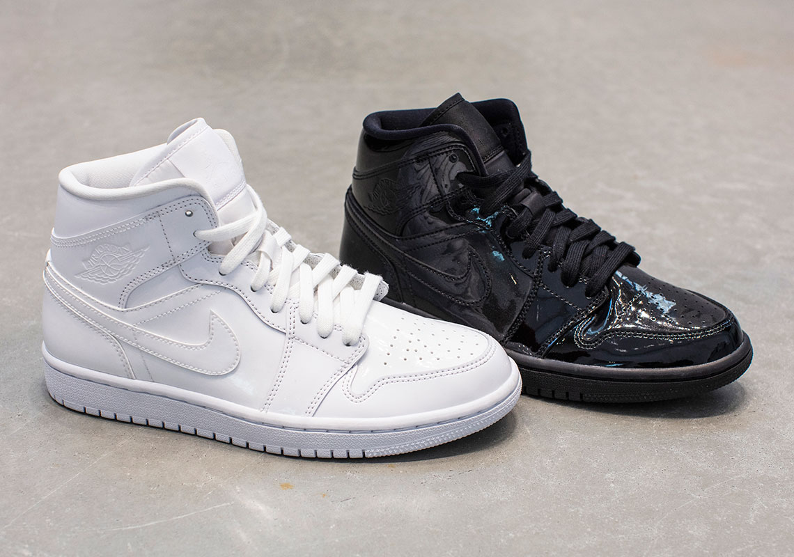 Patent Leather Is A Theme For Women's Air Jordan 1 Mids For Summer