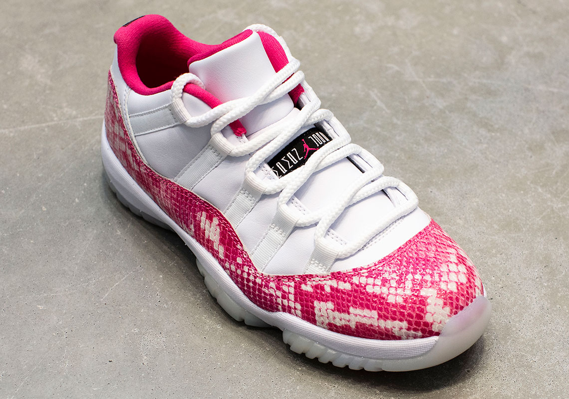 Jordan 11 Low Snakeskin Pink 2