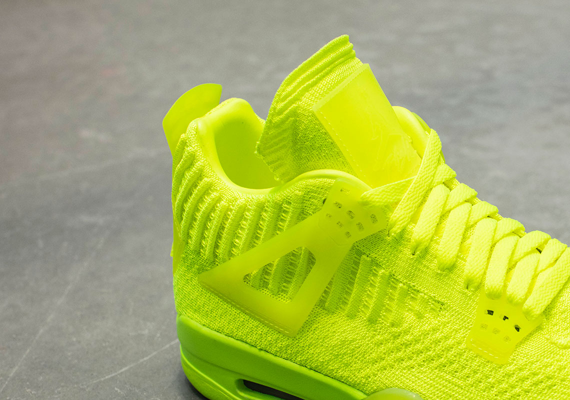 Jordan Flyknit 4 30th Anniversary Volt 2