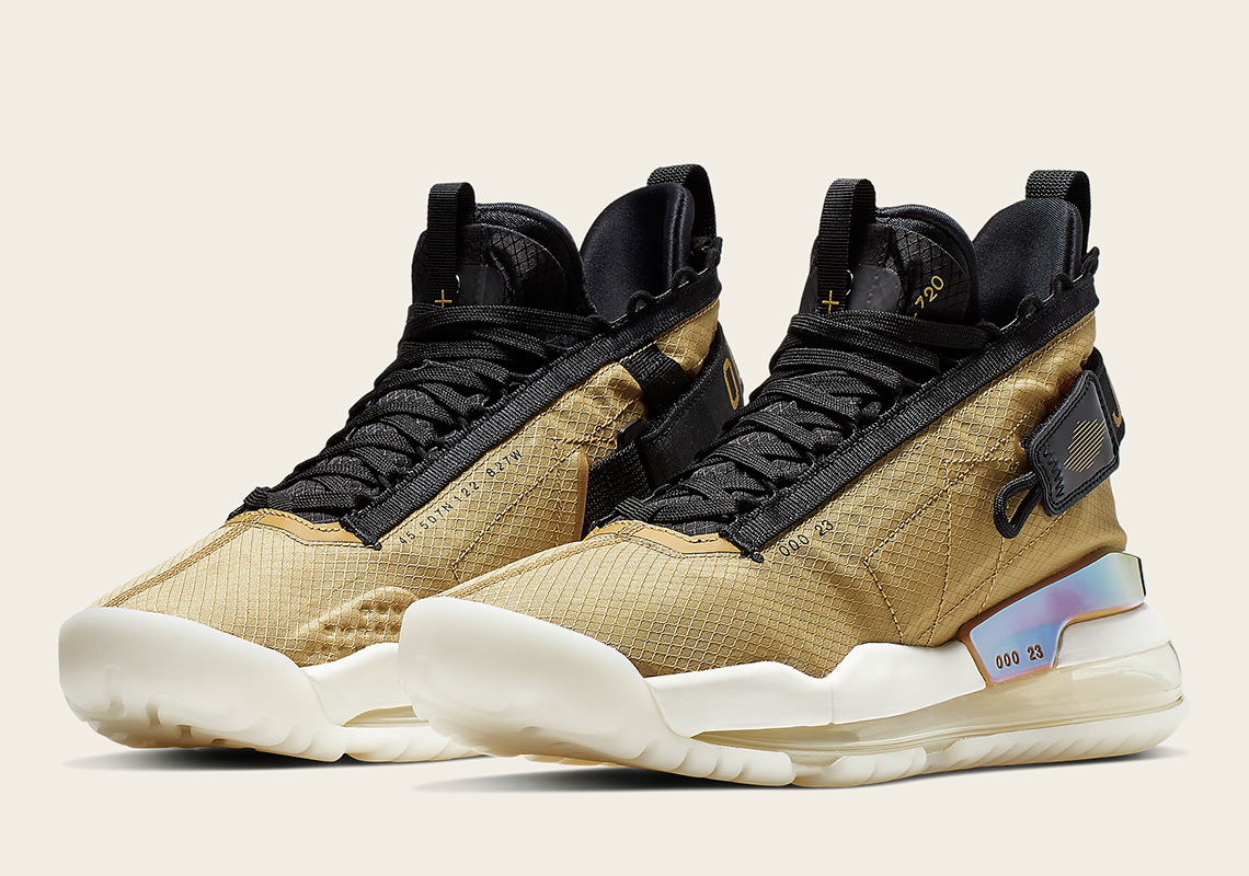 The Jordan Proto Max 720 Appears In A Championship-Ready Gold And Black