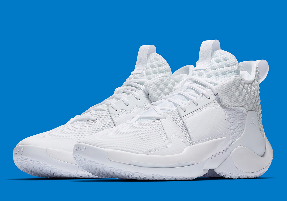 The Jordan Why Not Zer0.2 Appears In A Crisp "Triple White"