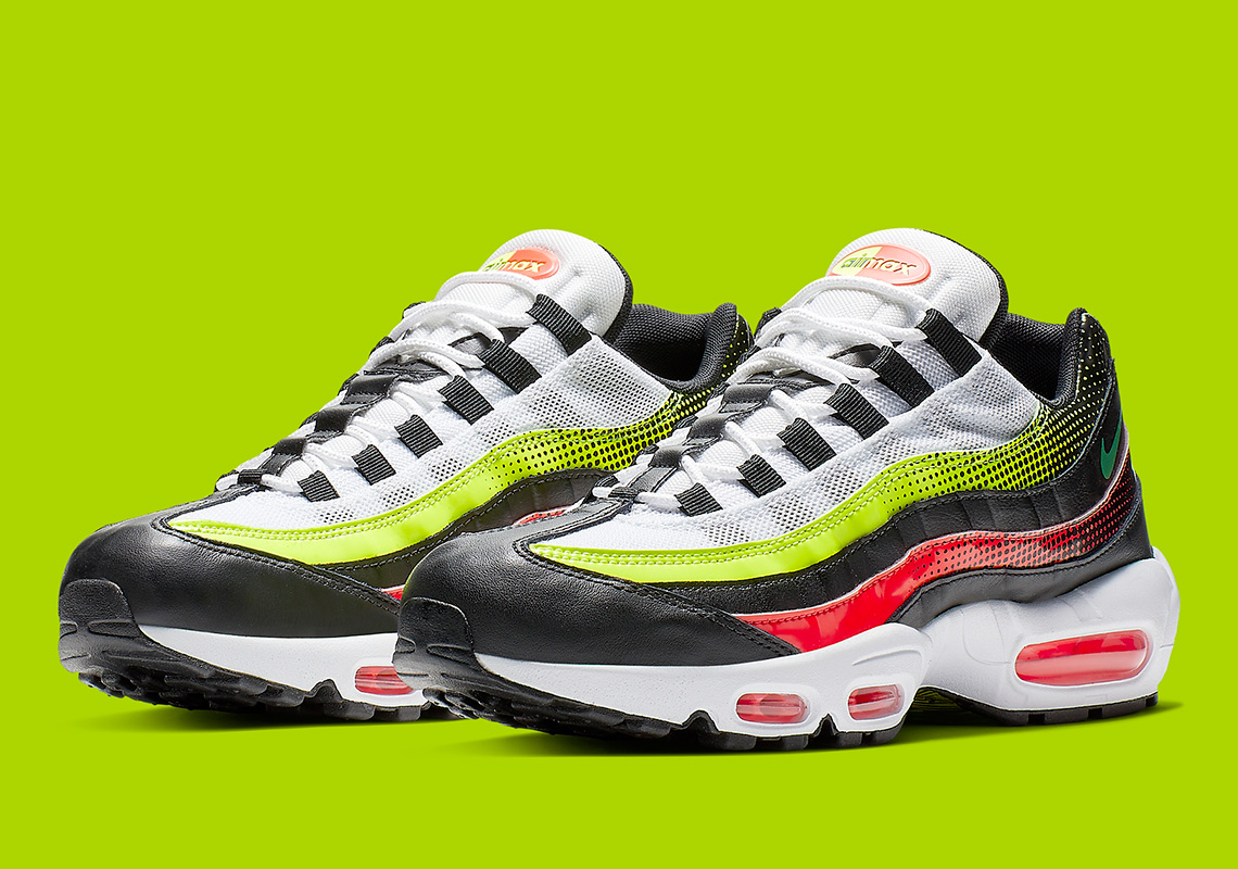 The Nike Air Max 95 Fuses Volt And Solar Red