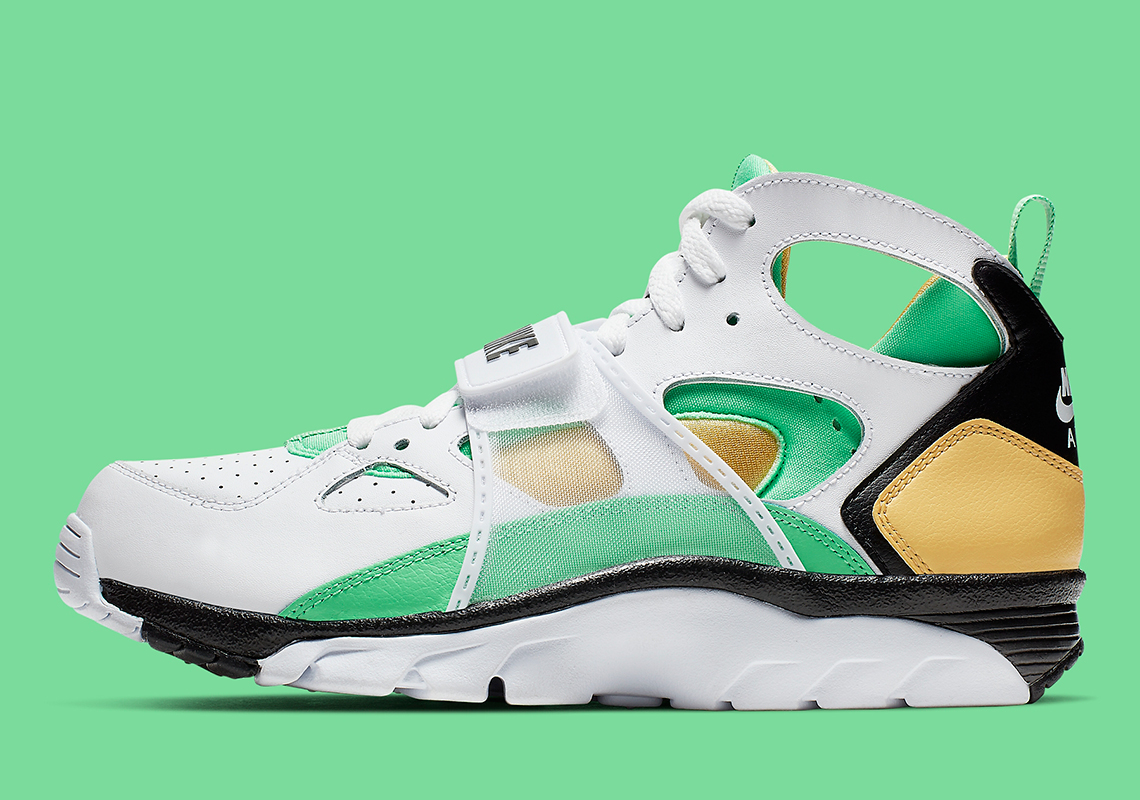 Nike Air Trainer Huarache White Gold Green 679083 108 1