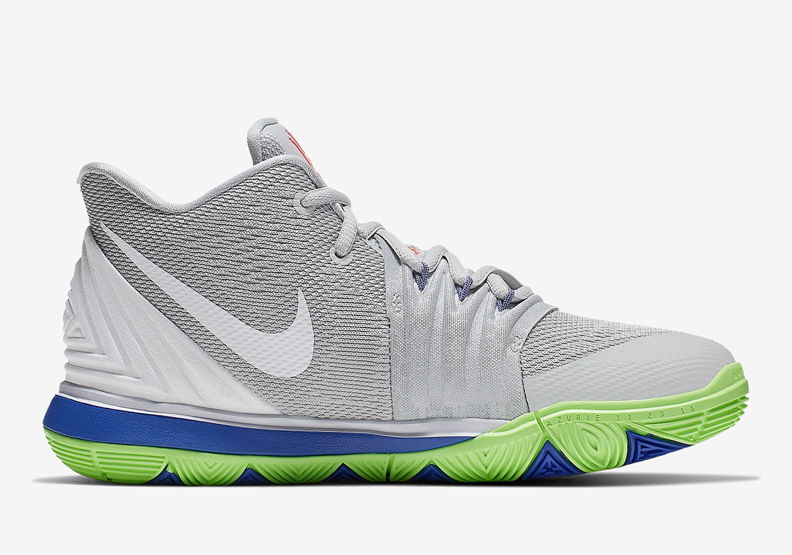 Nike Kyrie 5 Boys Grey Lime Blue Aq2465 099 2