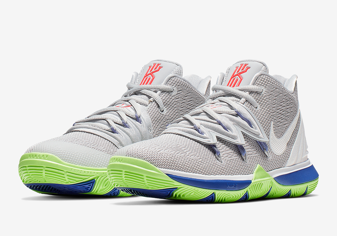 Nike Kyrie 5 Boys Grey Lime Blue Aq2465 099 3