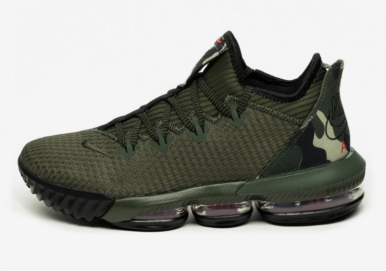 Nike LeBron 16 Low "Camo" Features Classic Nike Air Logo