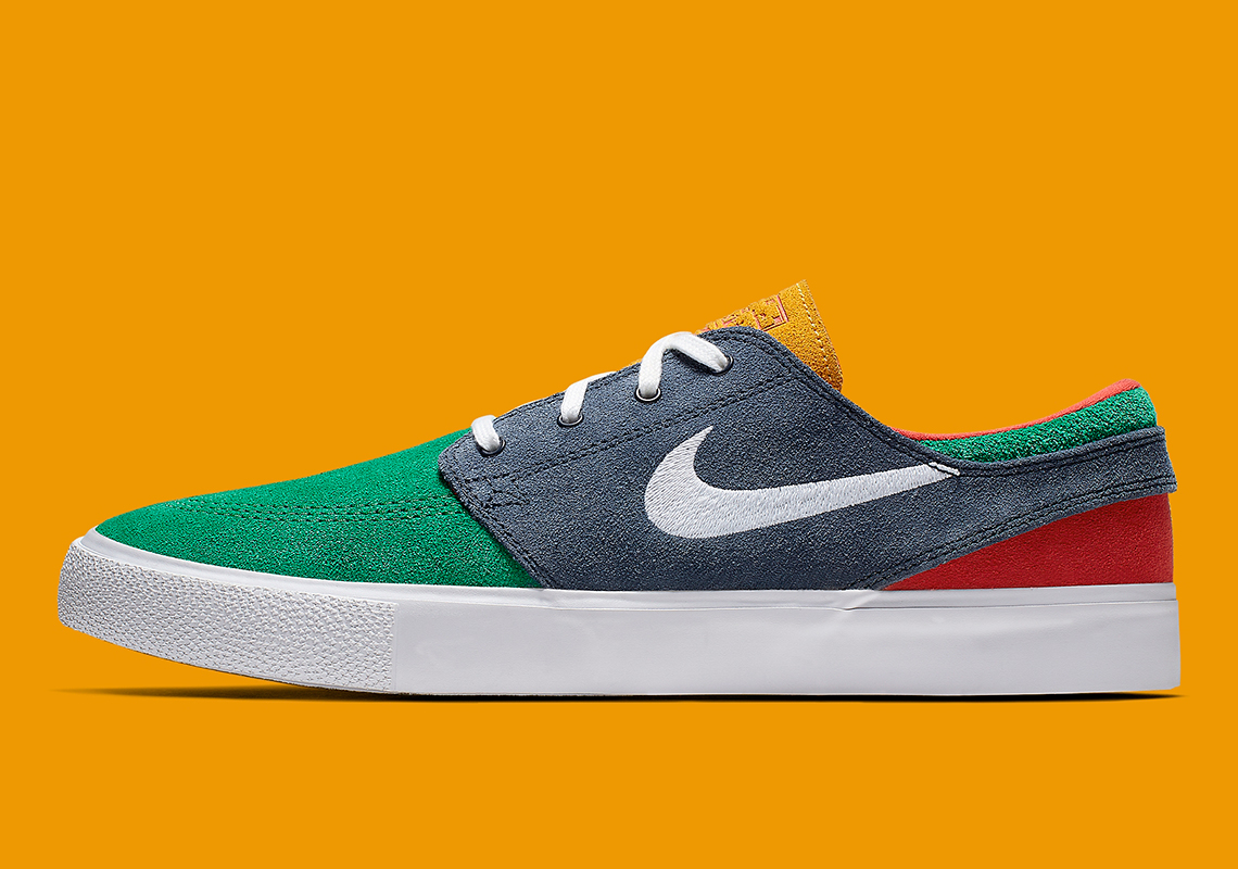 Nike Sb Janoski Green Navy Red Yellow Aq7475 300 6