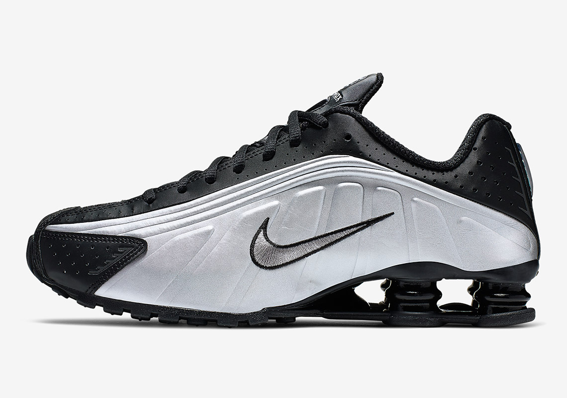 The Nike Shox R4 Is Arriving In Black And Metallic Silver