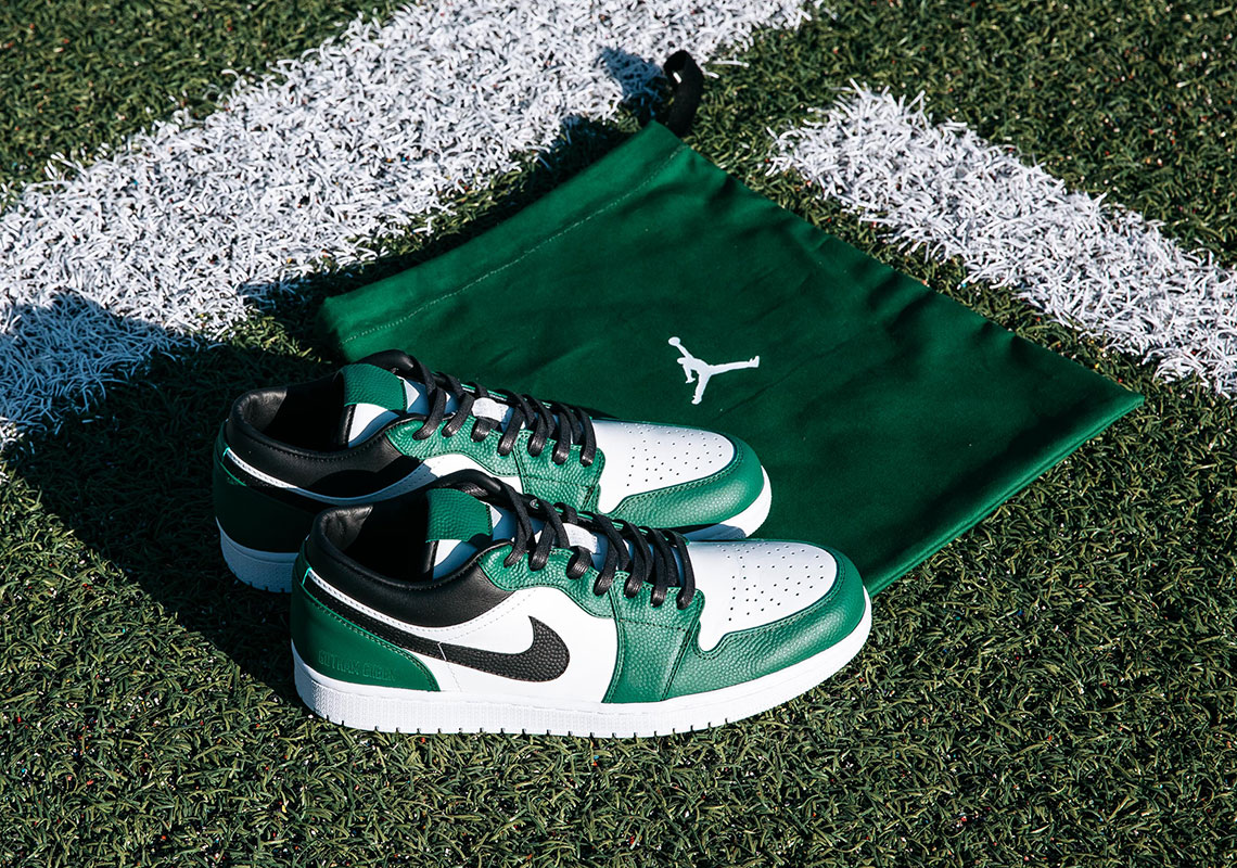 Air Jordan 1 Low New York Jets Custom Pe Gotham Green 1