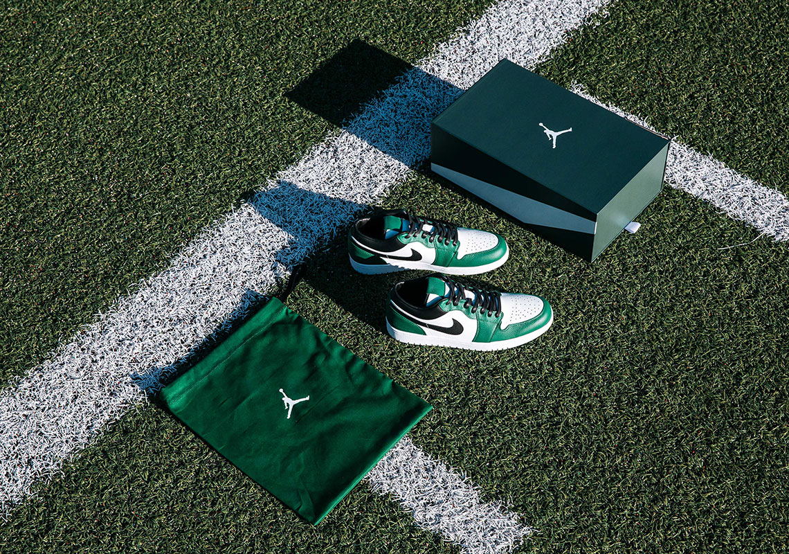 Air Jordan 1 Low New York Jets Custom Pe Gotham Green 2