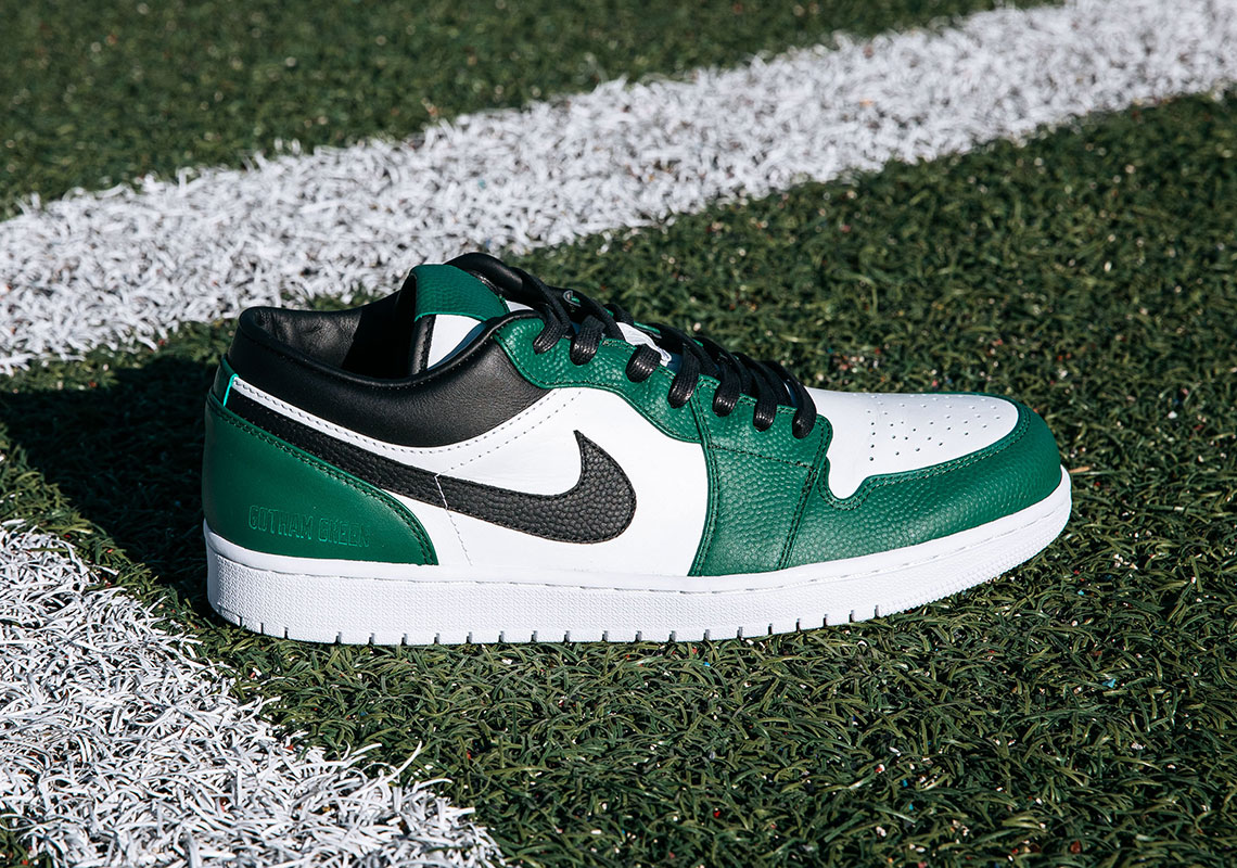 Air Jordan 1 Low New York Jets Custom Pe Gotham Green 3