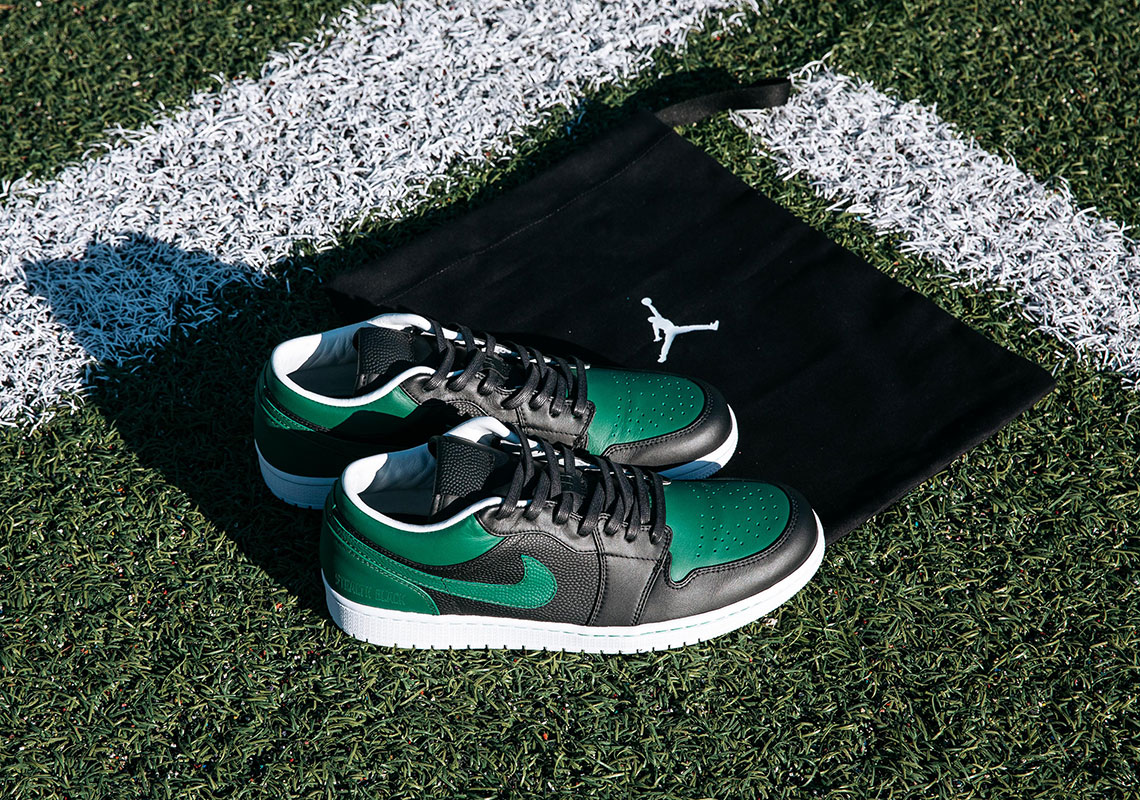 Air Jordan 1 Low New York Jets Custom Pe Stealth Black 2