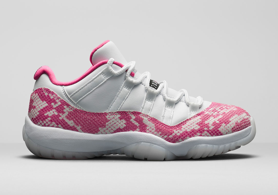 Air Jordan 11 Low Pink Snakeskin Release Date Ah7860 106 2