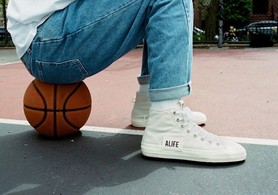 ALIFE New York Adds Their Iconic Box Logo To The adidas Nizza Hi