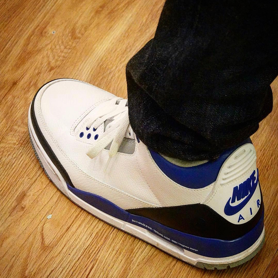 Fragment Air Jordan 3 White Blue Black 3