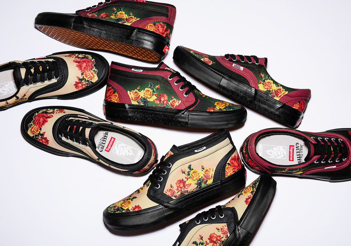 Supreme's Collaboration With French Designer Jean Paul Gaultier Includes Vans Footwear