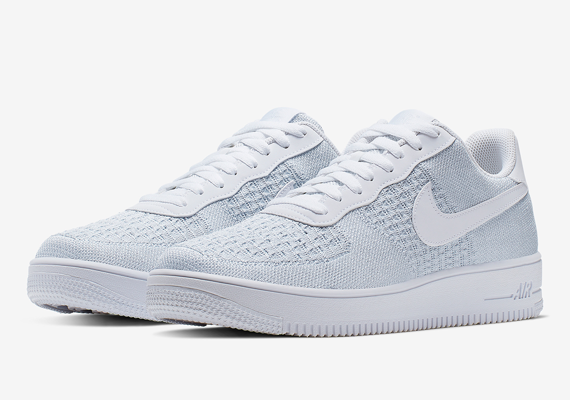 Nike Air Force 1 Low Flyknit Wolf Grey Av3042 100 4