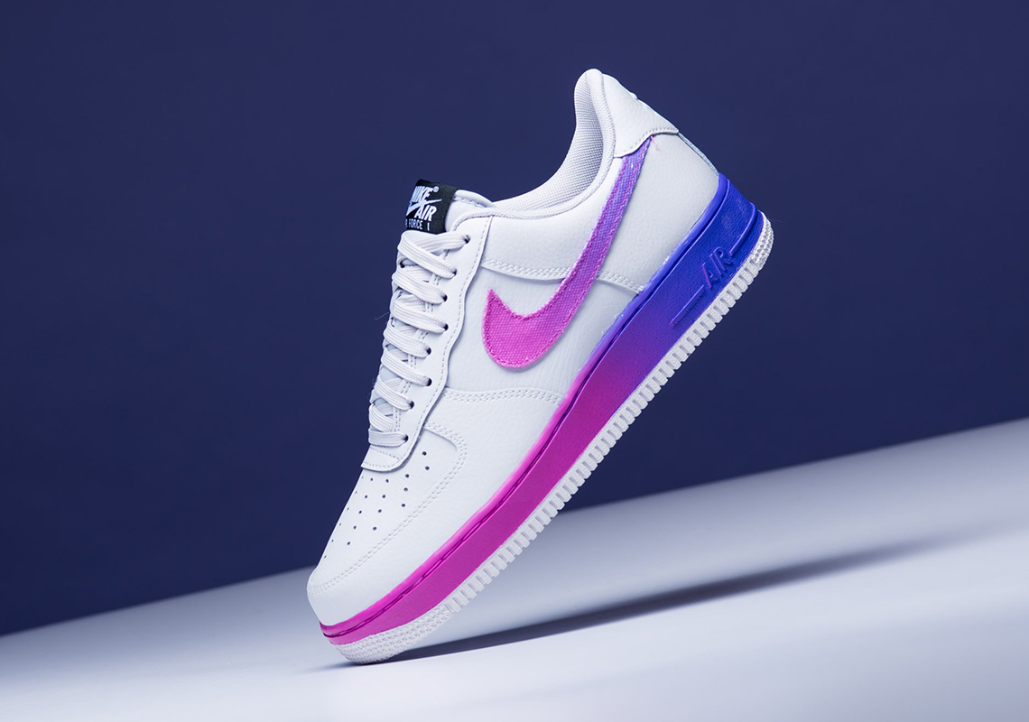 Bold Gradient Detailing Appears On The Nike Air Force 1 Low "Hyper Grape"