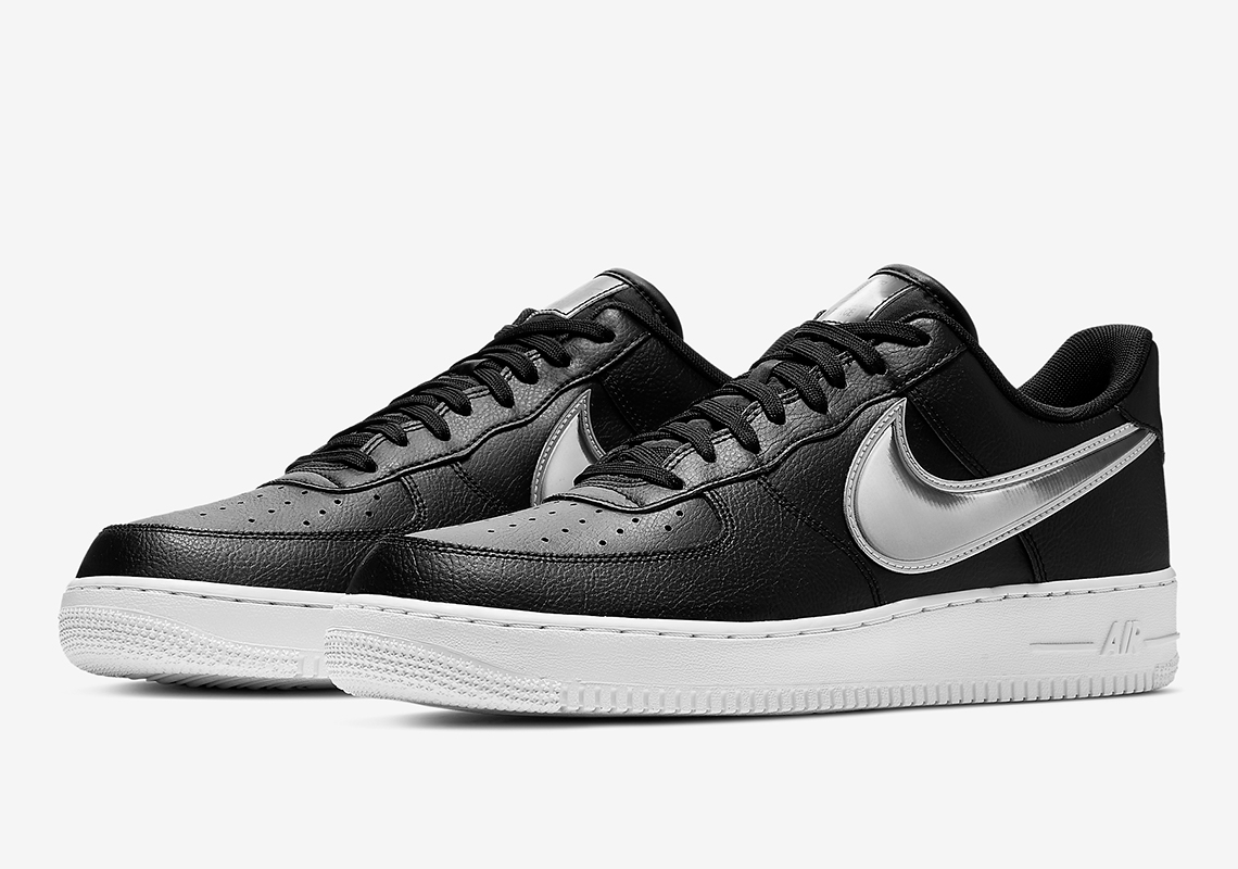 Nike Air Force 1 Low Oversized Swoosh Black Ao2441 003 3