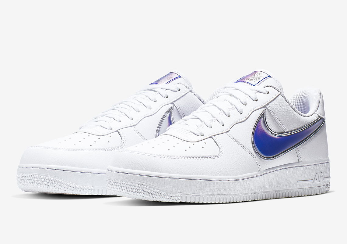 Nike Air Force 1 Low Oversized Swoosh White Purple Ao2441 101 4