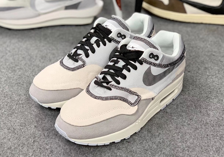 Nike Air Max 1 Inside Out White Black Grey 7