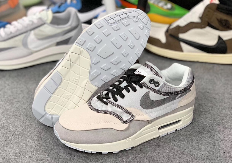 Nike Air Max 1 Inside Out White Black Grey 8