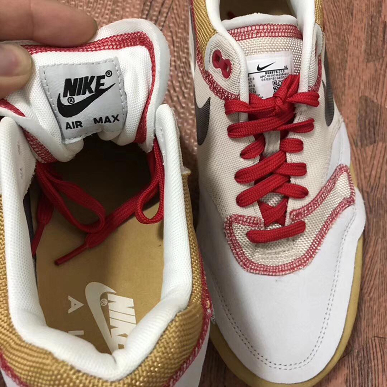 Nike Air Max 1 Inside Out White Tan Red 2