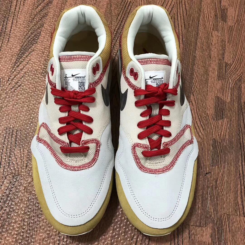 Nike Air Max 1 Inside Out White Tan Red 3