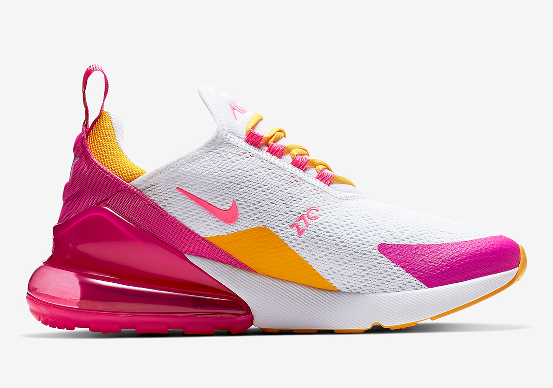 Nike Air Max 270 Womens White Fuchsia Gold Ci1963 166 3