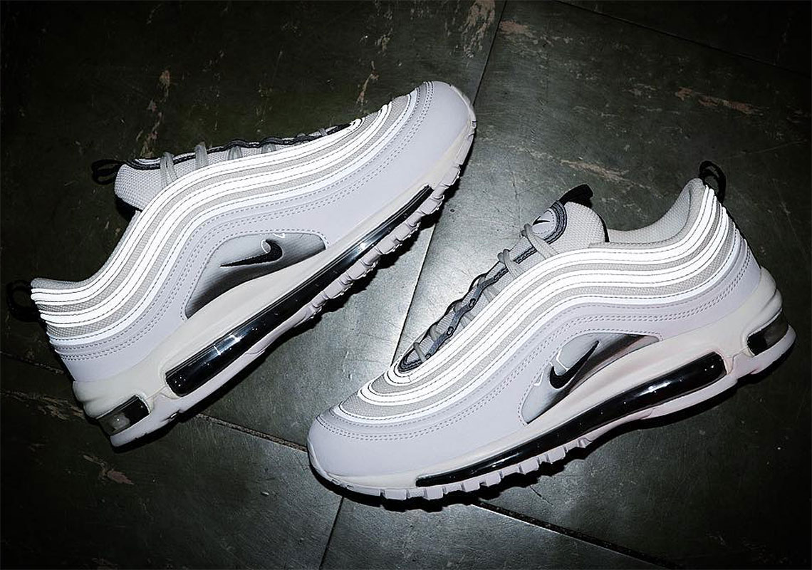 Shimmering Silver Accents Appear On This Women's Nike Air Max 97