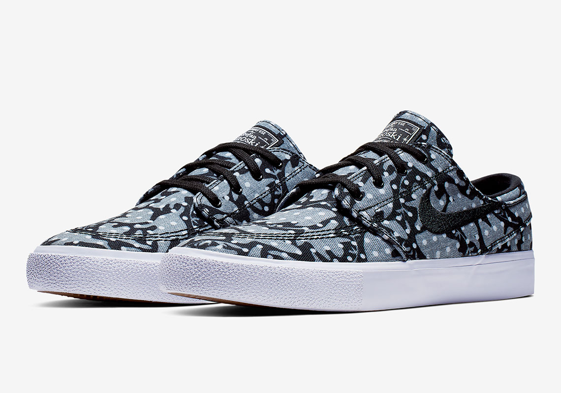 Nike SB Stefan Janoski “Pin Dot” Features Leafy Canvas Patterns