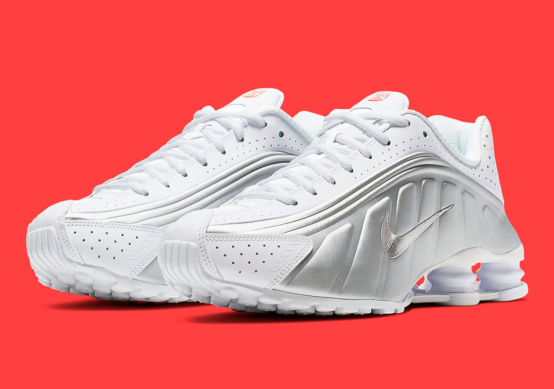 The Nike Shox R4 Resurgence Continues With New Silver And Crimson Colorway