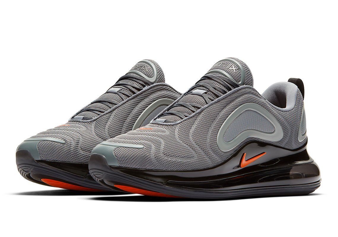 Nike Air Max 720 "Cool Grey" Adds Orange Accents