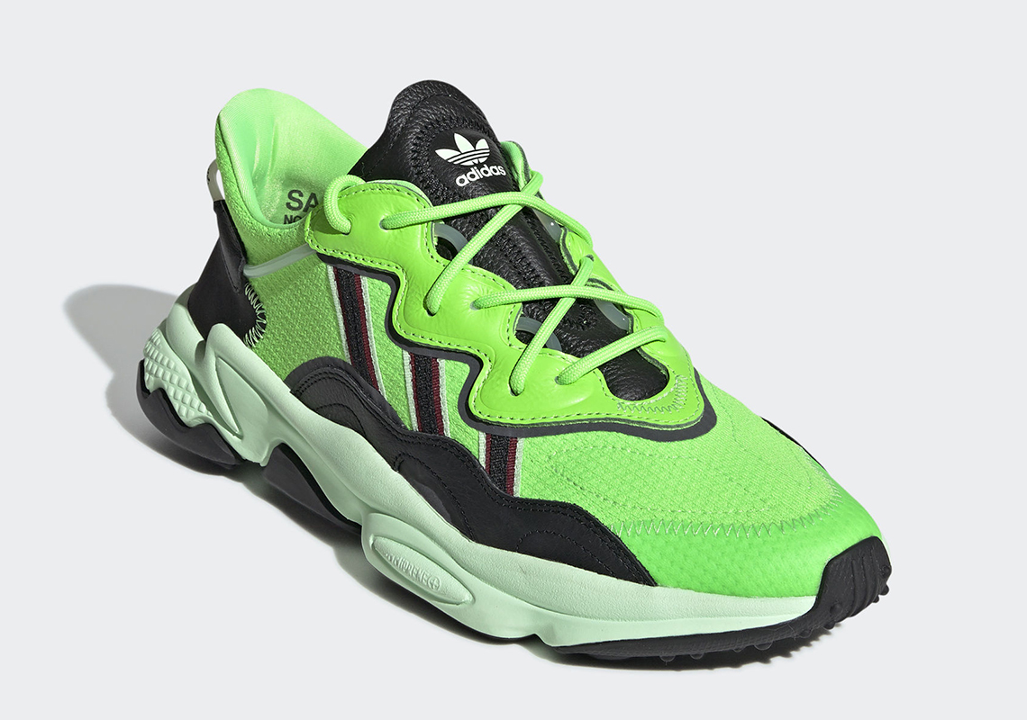 Detailed Look At The adidas Ozweego In Neon Green