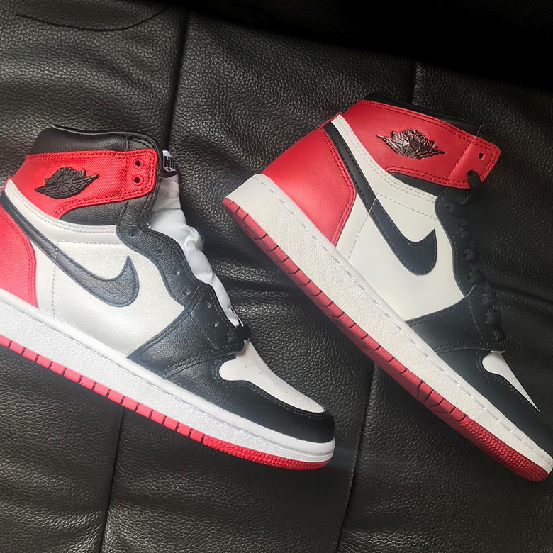 Air Jordan 1 Black Toe Satin Womens 2
