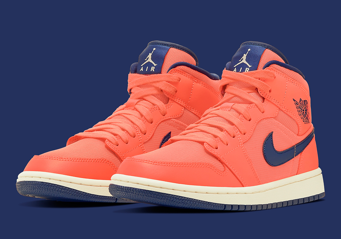 Air Jordan 1 Mid "Turf Orange" Releases For Women