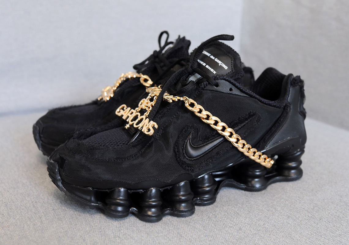 The COMME des GARÇONS x Nike Shox TL In Black Releases On June 13th