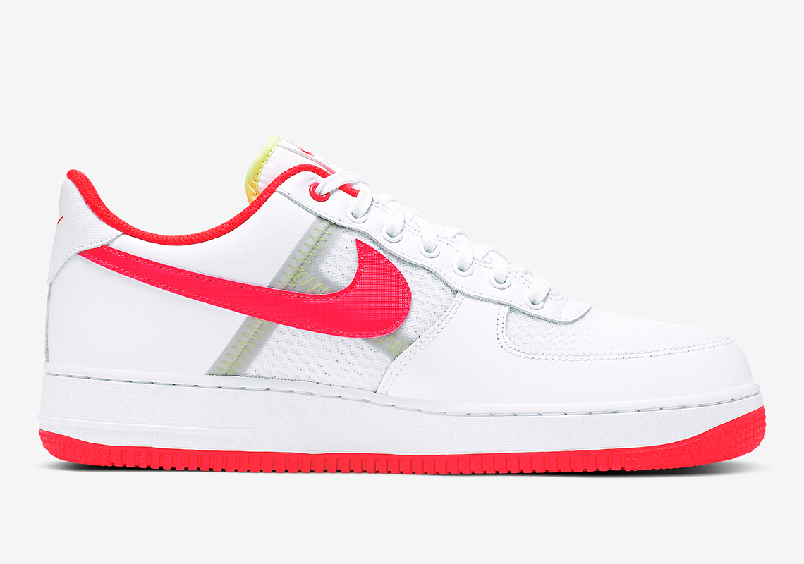 Nike Air Force 1 Low Translucent White Crimson Ci0060 102 2