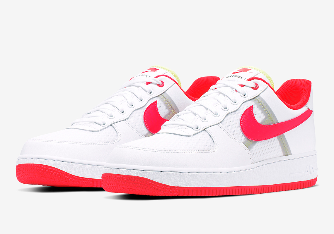 Nike Air Force 1 Low Translucent White Crimson Ci0060 102 6